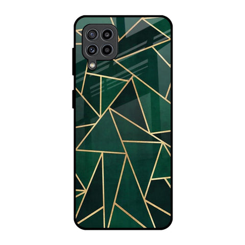 Abstract Green Samsung Galaxy M32 Glass Back Cover Online