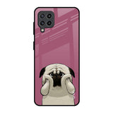 Funny Pug Face Samsung Galaxy M32 Glass Back Cover Online
