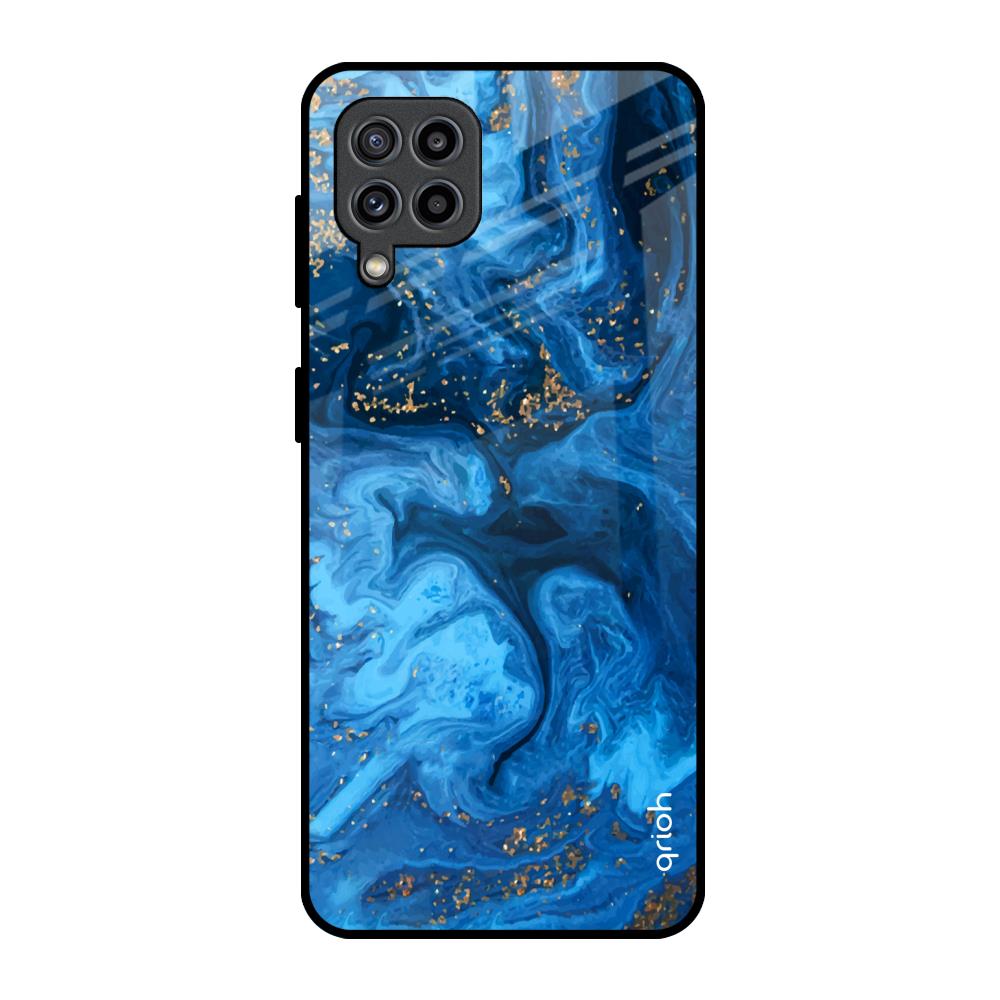 Gold Sprinkle Samsung Galaxy M32 Glass Back Cover Online