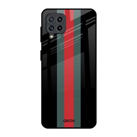 Vertical Stripes Samsung Galaxy M32 Glass Back Cover Online