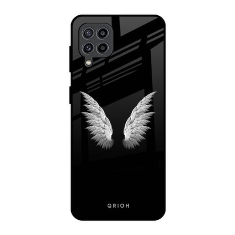 White Angel Wings Samsung Galaxy M32 Glass Back Cover Online