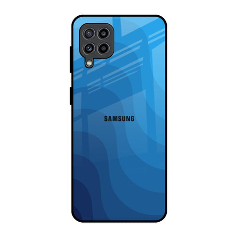 Blue Wave Abstract Samsung Galaxy M32 Glass Back Cover Online