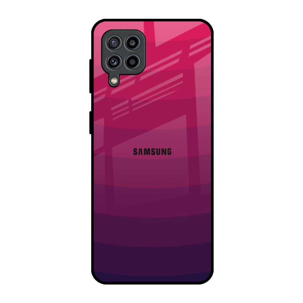 Wavy Pink Pattern Samsung Galaxy M32 Glass Back Cover Online