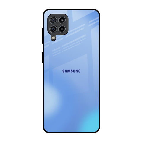 Vibrant Blue Texture Samsung Galaxy M32 Glass Back Cover Online