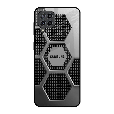 Hexagon Style Samsung Galaxy M32 Glass Back Cover Online