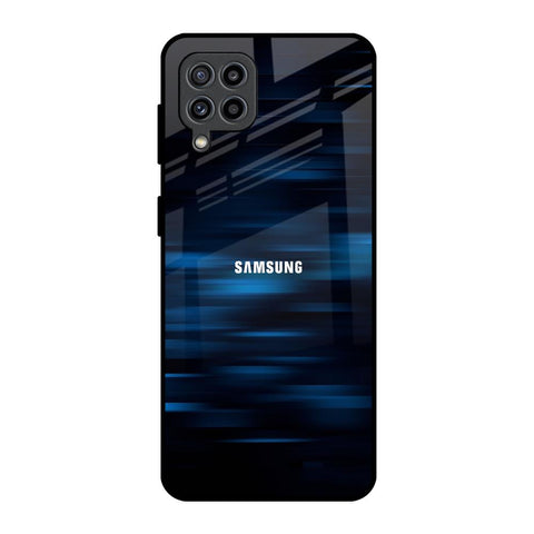 Blue Rough Abstract Samsung Galaxy M32 Glass Back Cover Online