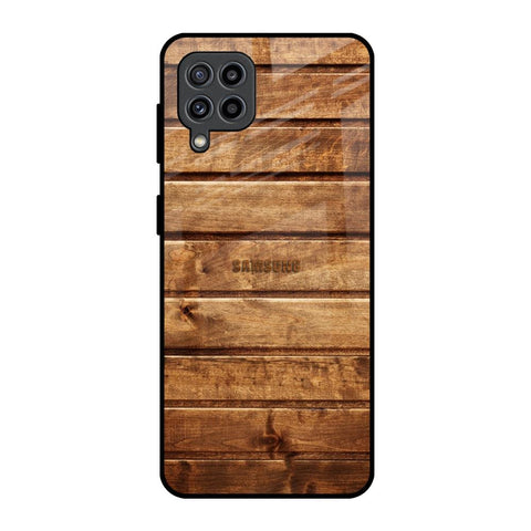 Wooden Planks Samsung Galaxy M32 Glass Back Cover Online