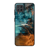 Golden Splash Samsung Galaxy M32 Glass Back Cover Online