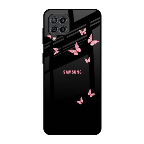Fly Butterfly Samsung Galaxy M32 Glass Back Cover Online