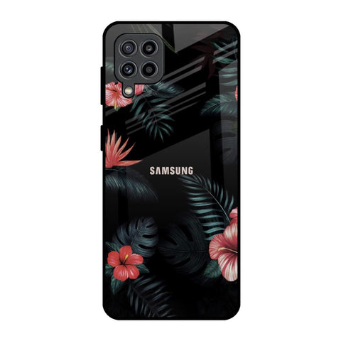 Tropical Art Flower Samsung Galaxy M32 Glass Back Cover Online