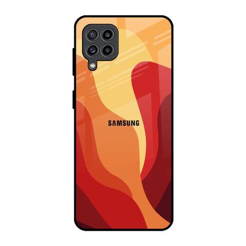 Magma Color Pattern Samsung Galaxy M32 Glass Back Cover Online