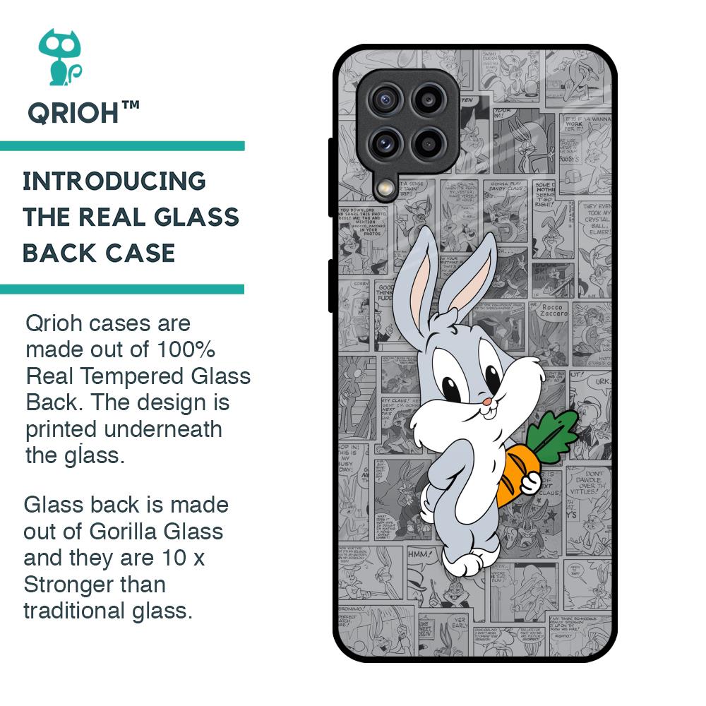 Cute Baby Bunny Glass Case for Samsung Galaxy M32