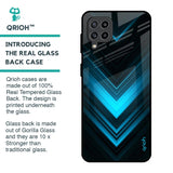 Vertical Blue Arrow Glass Case For Samsung Galaxy M32