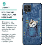 Kitty In Pocket Glass Case For Samsung Galaxy M32