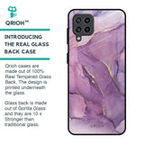 Purple Gold Marble Glass Case for Samsung Galaxy M32