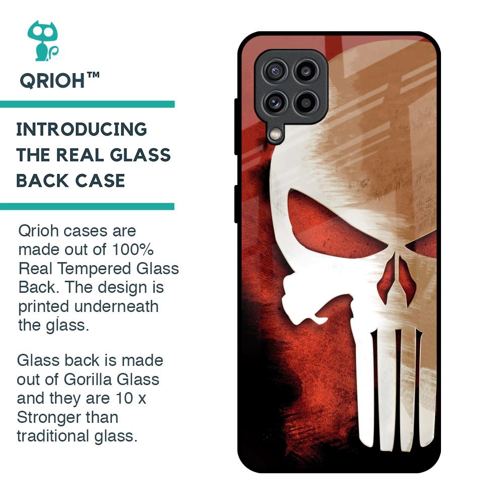 Red Skull Glass Case for Samsung Galaxy M32