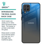 Blue Grey Ombre Glass Case for Samsung Galaxy M32