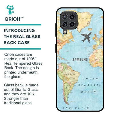 Fly Around The World Glass Case for Samsung Galaxy M32