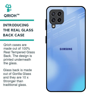 Vibrant Blue Texture Glass Case for Samsung Galaxy M32