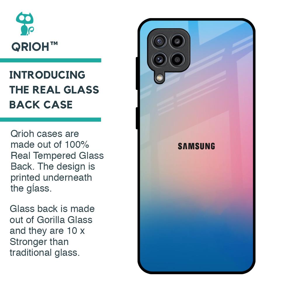 Blue & Pink Ombre Glass case for Samsung Galaxy M32