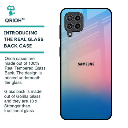 Blue & Pink Ombre Glass case for Samsung Galaxy M32