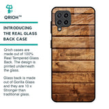 Wooden Planks Glass Case for Samsung Galaxy M32
