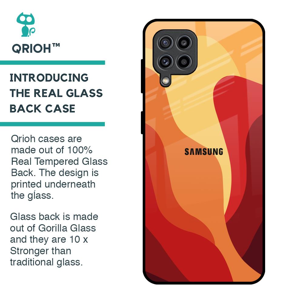 Magma Color Pattern Glass Case for Samsung Galaxy M32