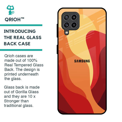 Magma Color Pattern Glass Case for Samsung Galaxy M32