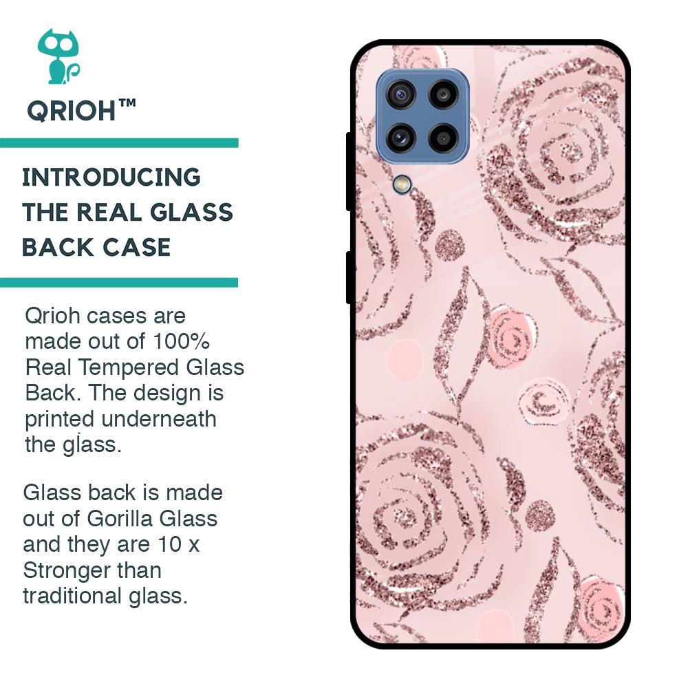 Shimmer Roses Glass case for Samsung Galaxy M32