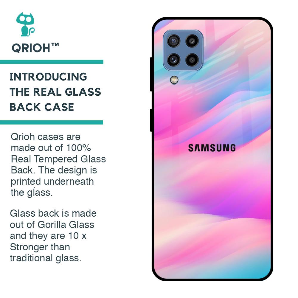 Colorful Waves Glass case for Samsung Galaxy M32