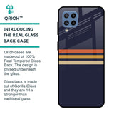 Tricolor Stripes Glass Case For Samsung Galaxy M32