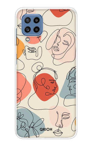 Abstract Faces Samsung Galaxy M32 Back Cover