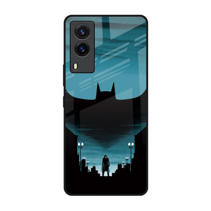 Cyan Bat Vivo V21e Glass Back Cover Online