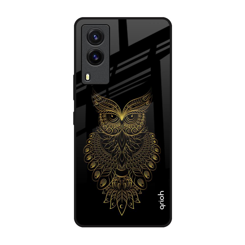 Golden Owl Vivo V21e Glass Back Cover Online