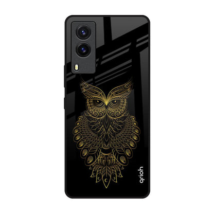 Golden Owl Vivo V21e Glass Back Cover Online