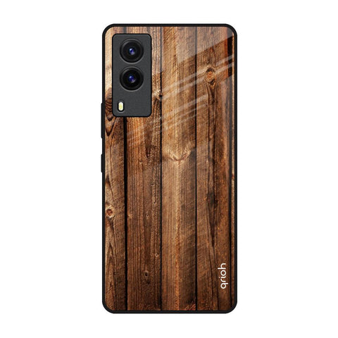 Timber Printed Vivo V21e Glass Back Cover Online