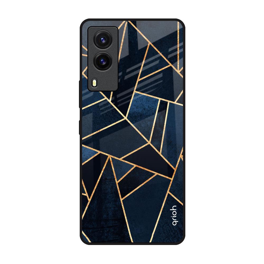 Abstract Tiles Vivo V21e Glass Back Cover Online