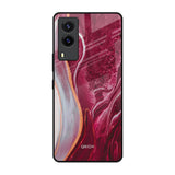 Crimson Ruby Vivo V21e Glass Back Cover Online