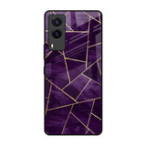 Geometric Purple Vivo V21e Glass Back Cover Online