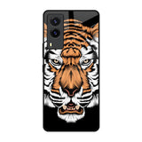 Angry Tiger Vivo V21e Glass Back Cover Online
