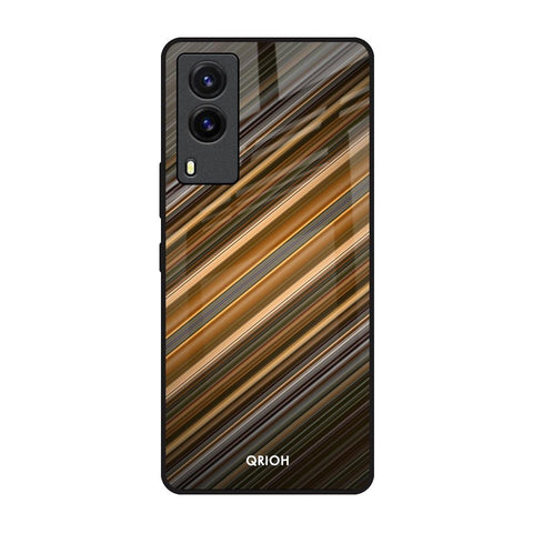 Diagonal Slash Pattern Vivo V21e Glass Back Cover Online
