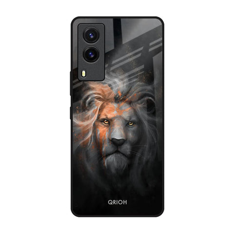 Devil Lion Vivo V21e Glass Back Cover Online