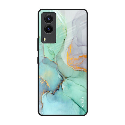 Green Marble Vivo V21e Glass Back Cover Online