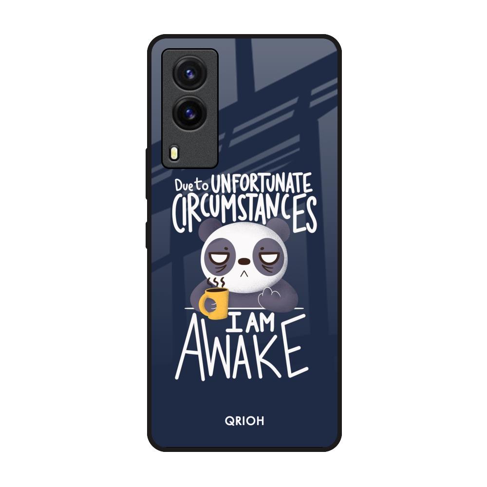 Struggling Panda Vivo V21e Glass Back Cover Online