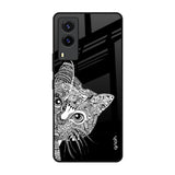 Kitten Mandala Vivo V21e Glass Back Cover Online