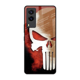 Red Skull Vivo V21e Glass Back Cover Online