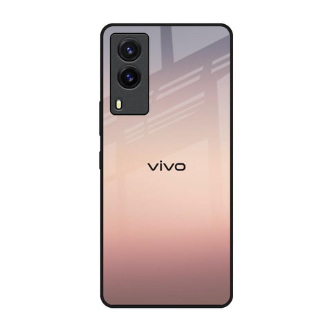 Golden Mauve Vivo V21e Glass Back Cover Online