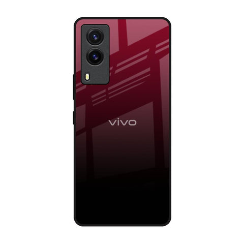 Wine Red Vivo V21e Glass Back Cover Online