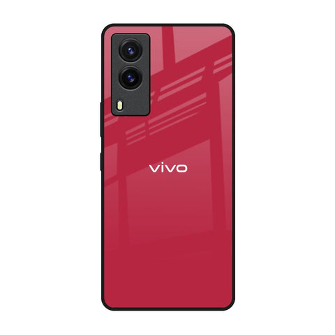 Solo Maroon Vivo V21e Glass Back Cover Online