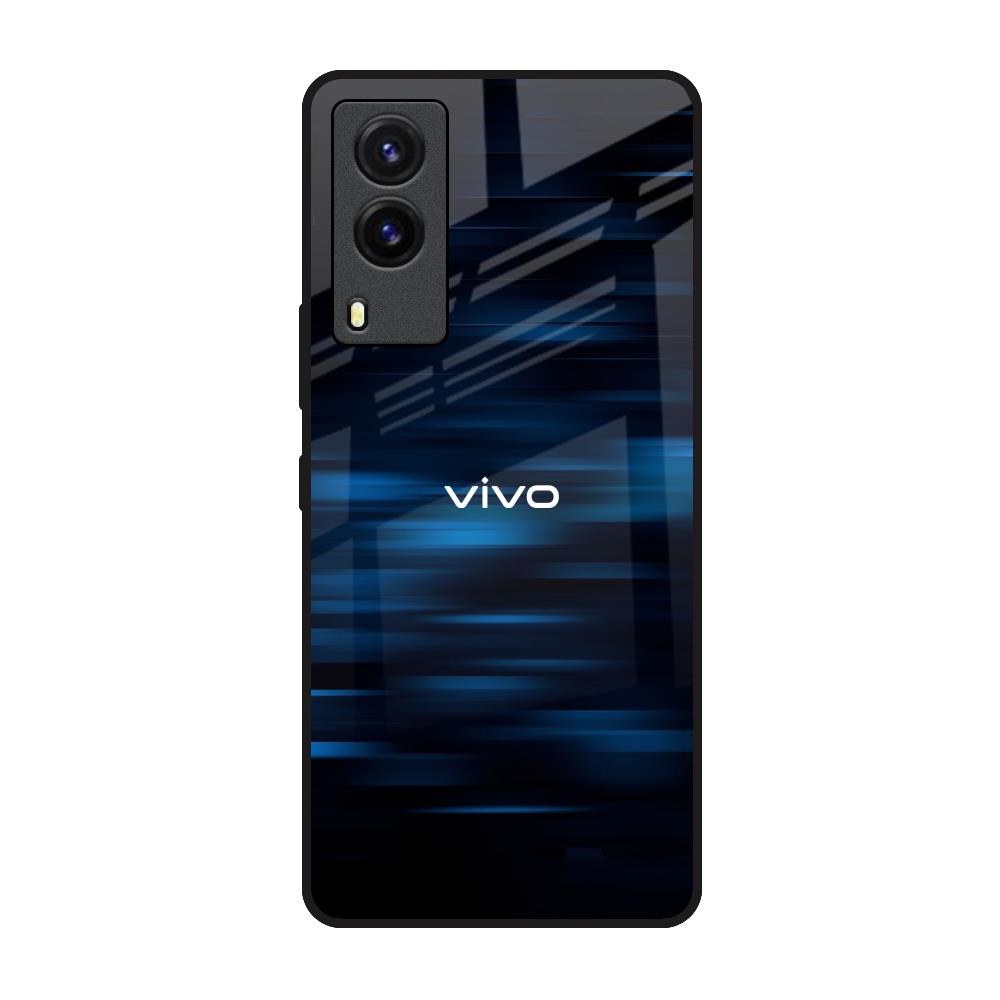 Blue Rough Abstract Vivo V21e Glass Back Cover Online